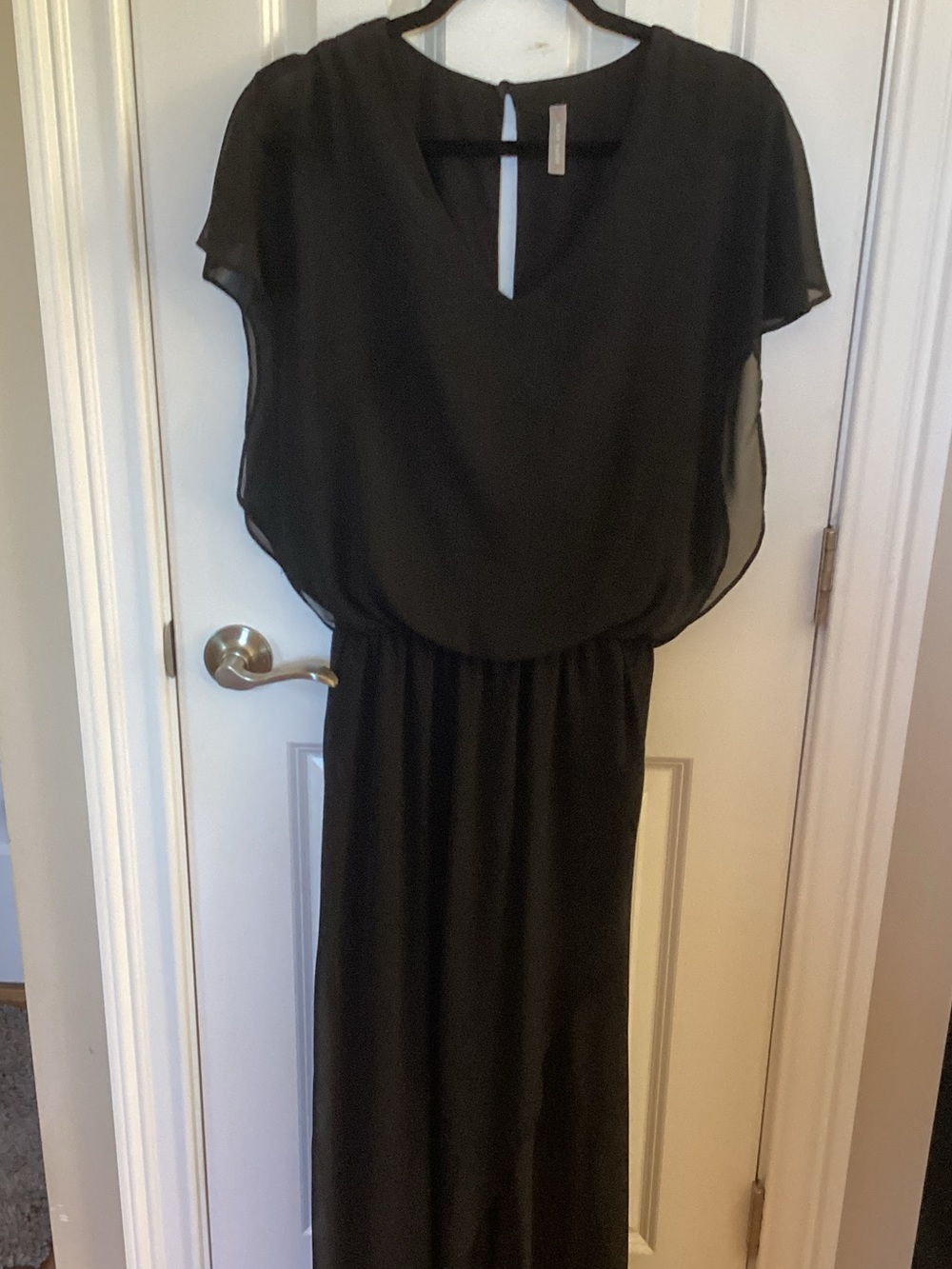 Last Tango Black Blouson Maxi Dress